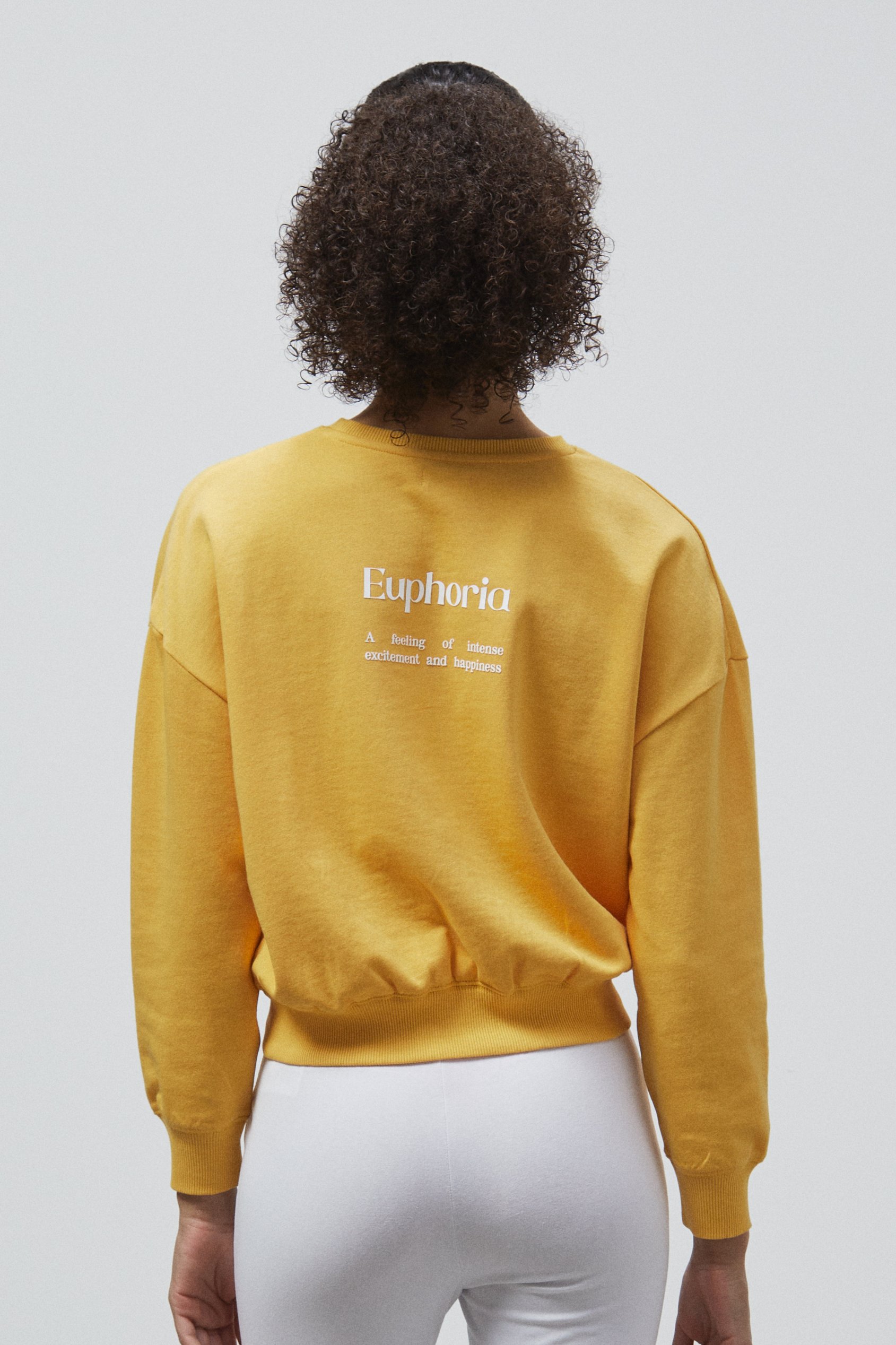 Ribbed Hem Cropped Sweatshirt