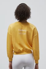 Ribbed Hem Cropped Sweatshirt