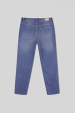 Womens Mom Fit Raw Edge Jeans