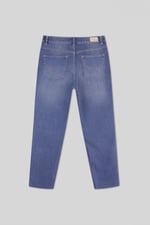 Womens Mom Fit Raw Edge Jeans