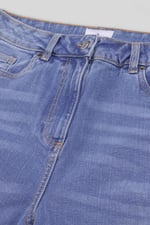 Straight Fit High Rise Ripped Jeans