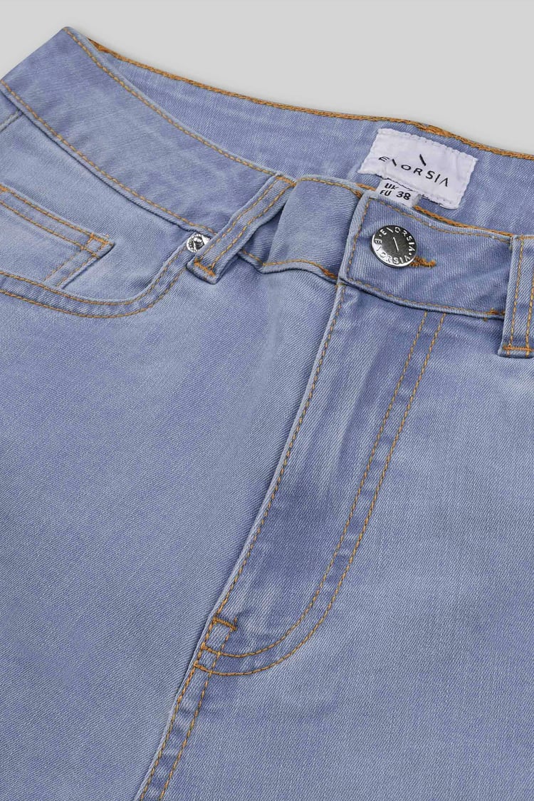 Womens Curve High Rise Straight Jeans