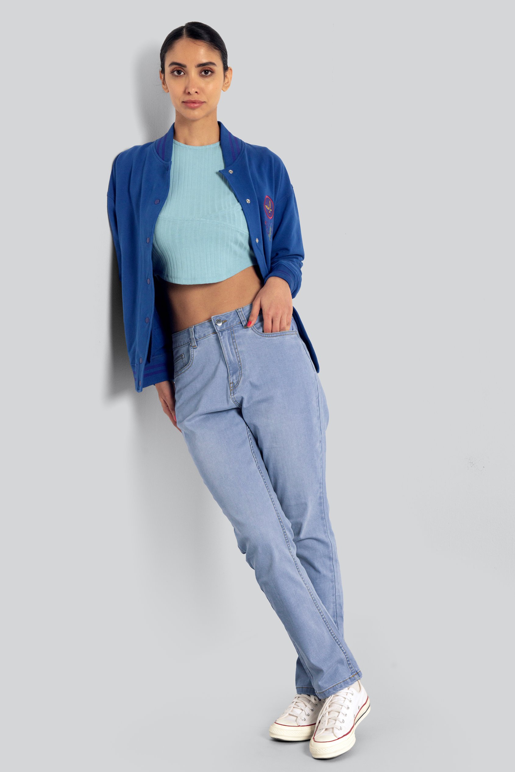 Womens Curve High Rise Straight Jeans