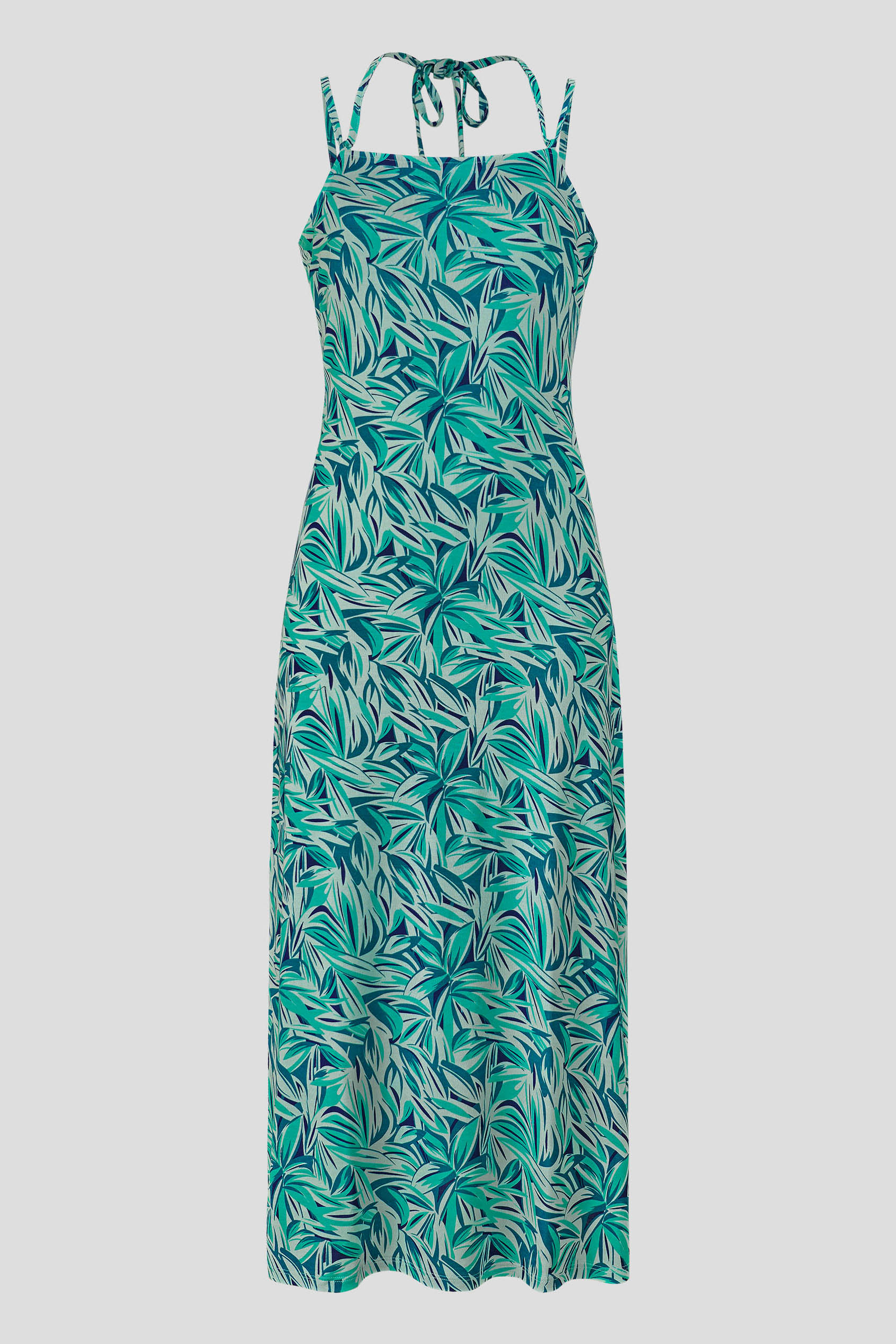 Leaf Floral Strappy Cami Slip Dress