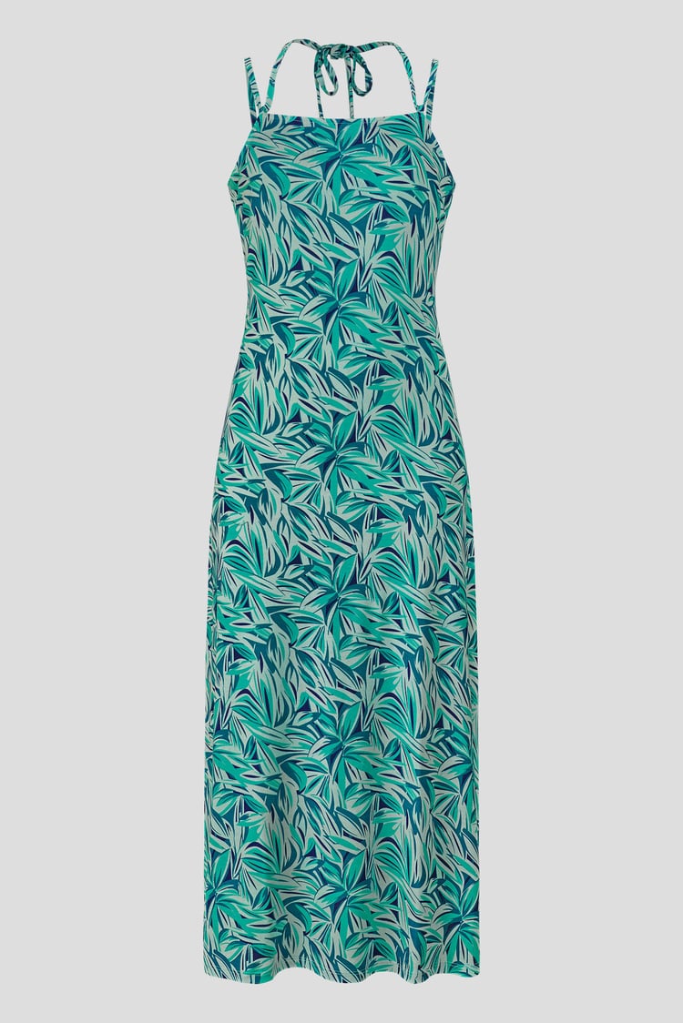 Leaf Floral Strappy Cami Slip Dress