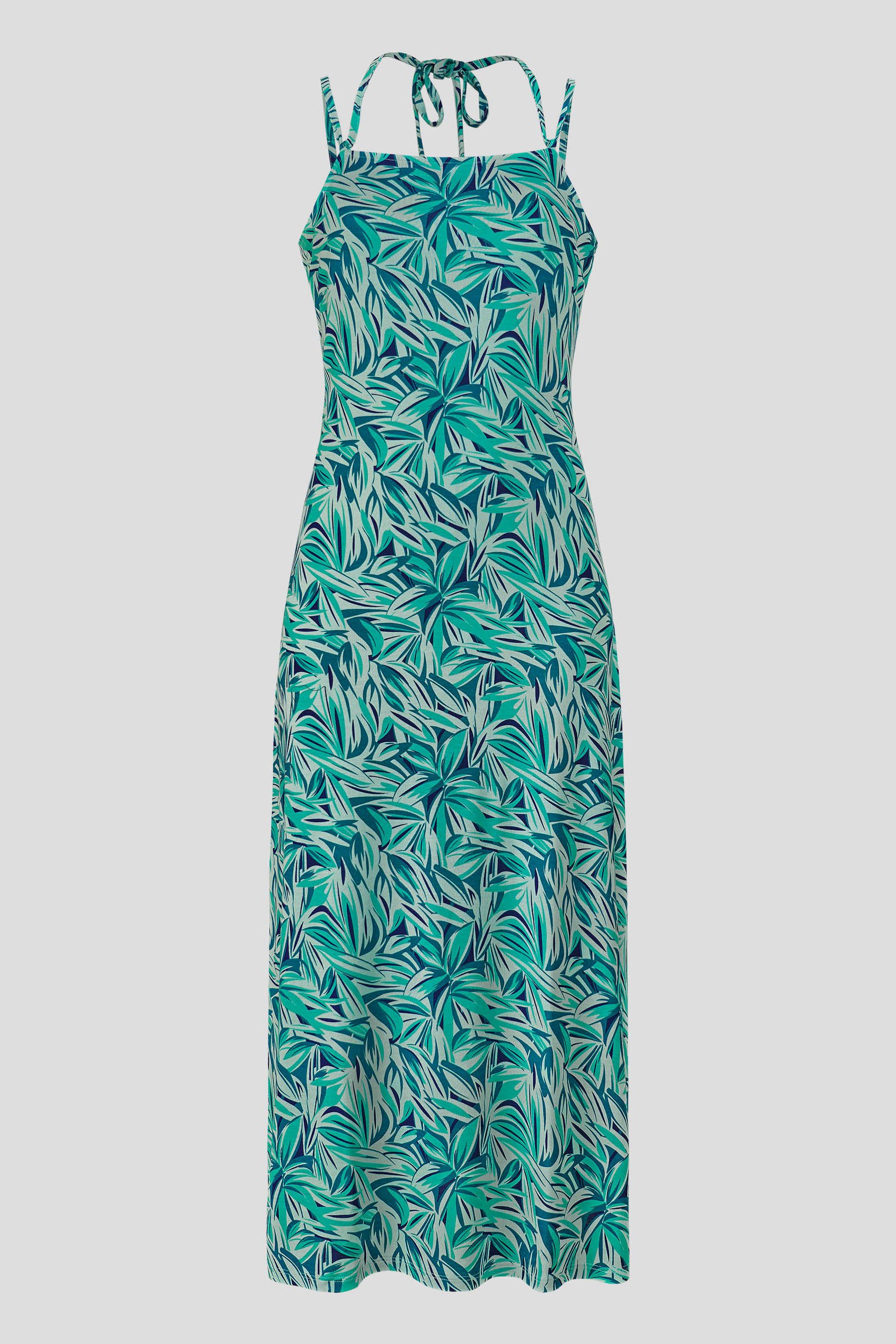 Leaf Floral Strappy Cami Slip Dress