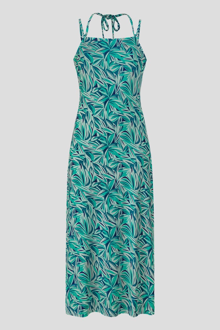 Leaf Floral Strappy Cami Slip Dress