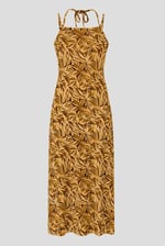 Leaf Floral Strappy Cami Slip Dress