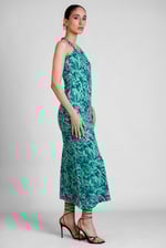 Leaf Floral Strappy Cami Slip Dress