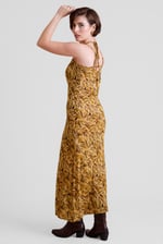 Leaf Floral Strappy Cami Slip Dress