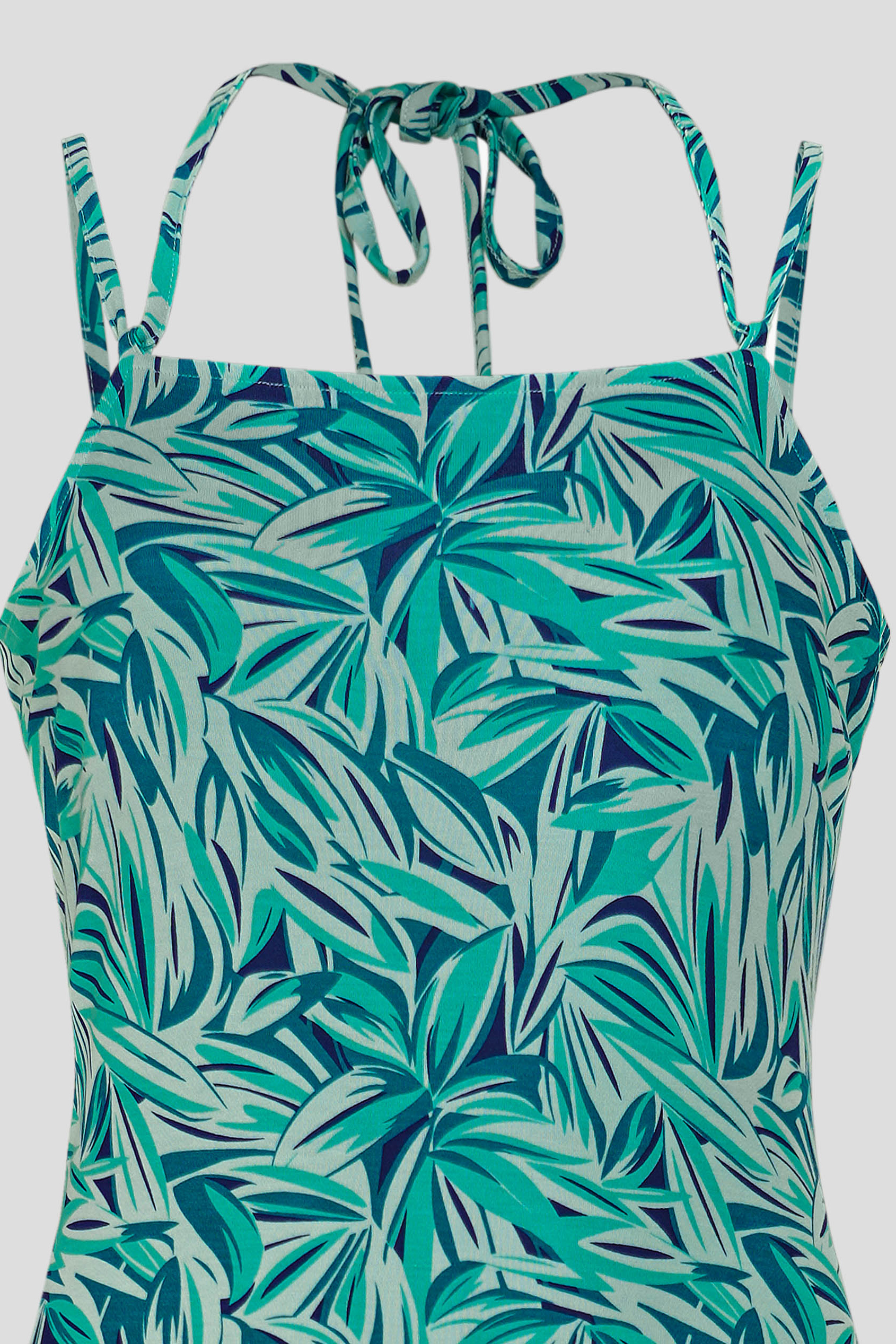 Leaf Floral Strappy Cami Slip Dress