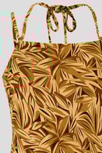 Leaf Floral Strappy Cami Slip Dress