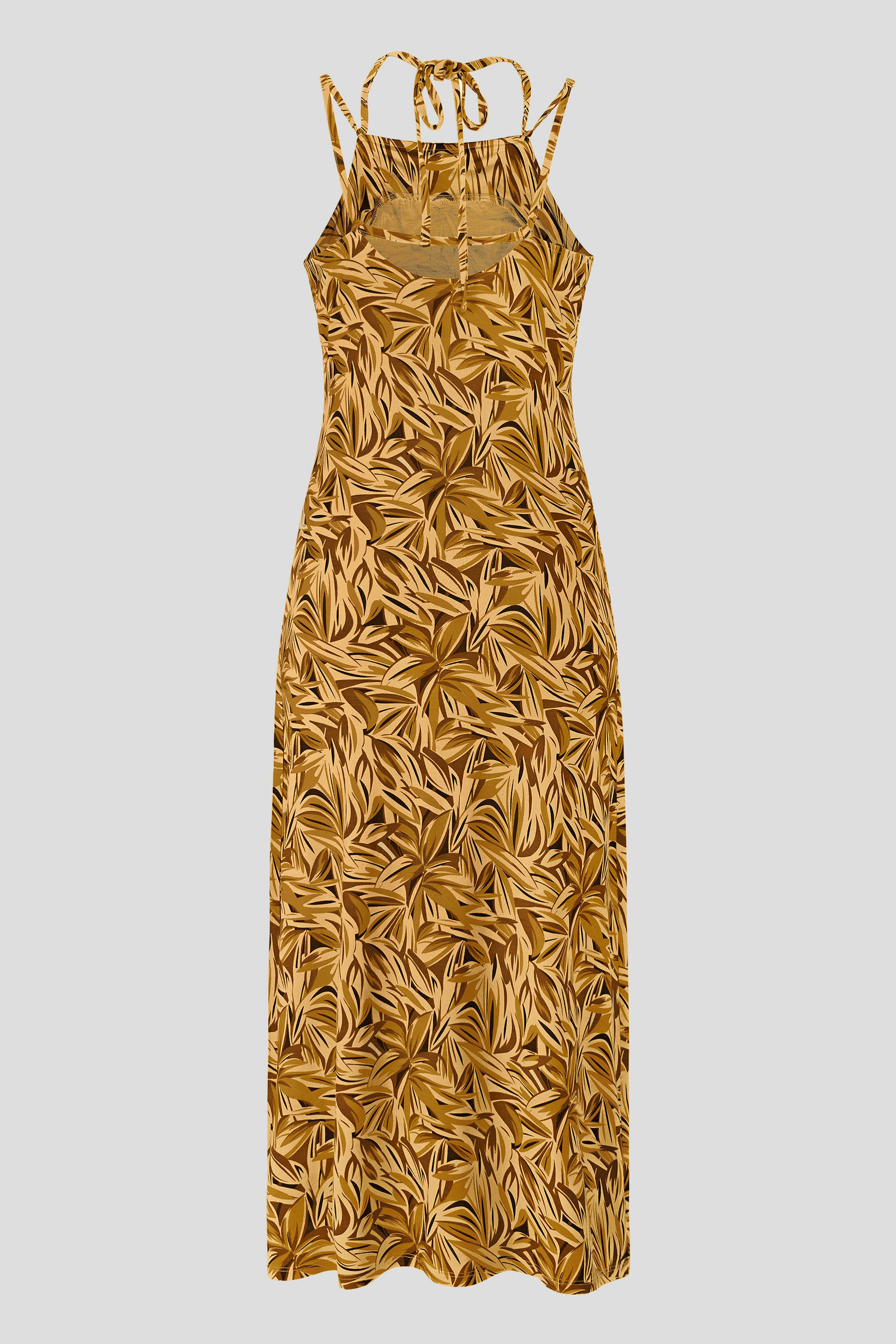 Leaf Floral Strappy Cami Slip Dress