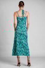 Leaf Floral Strappy Cami Slip Dress