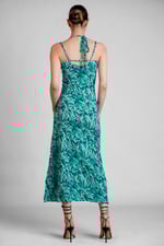 Leaf Floral Strappy Cami Slip Dress