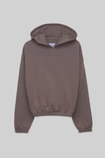 Jersey Hoodie With Elastic Waistband