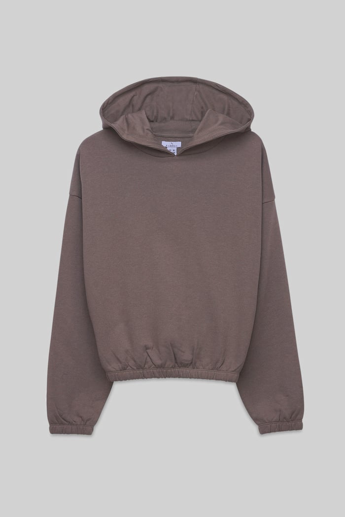 Jersey Hoodie With Elastic Waistband