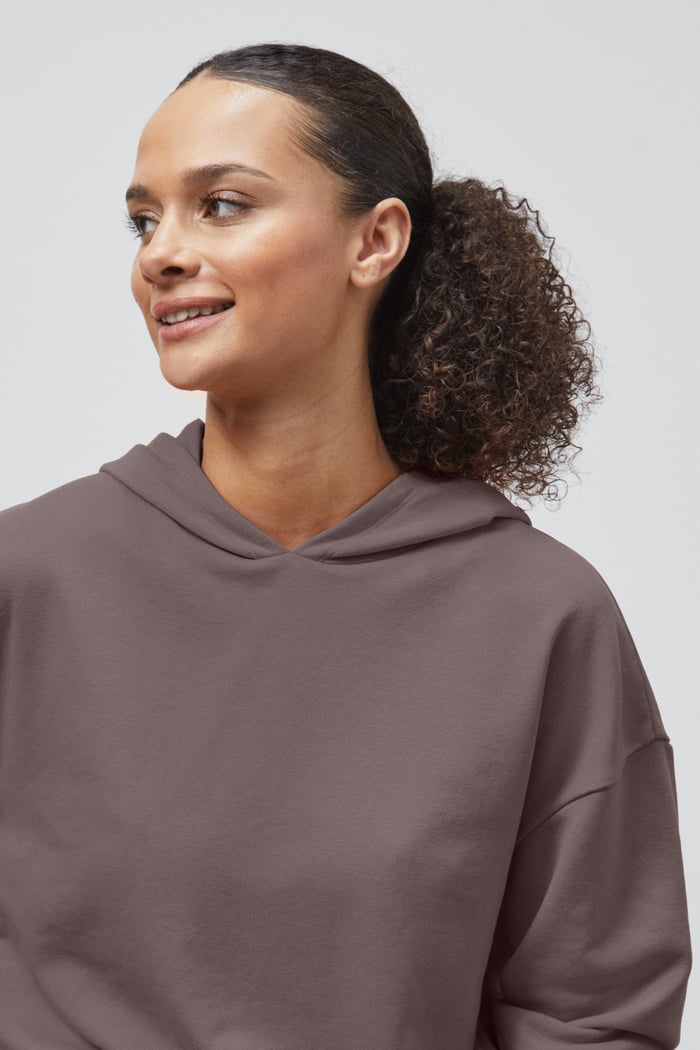 Jersey Hoodie With Elastic Waistband