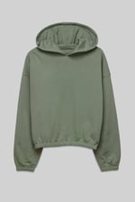 Jersey Hoodie With Elastic Waistband
