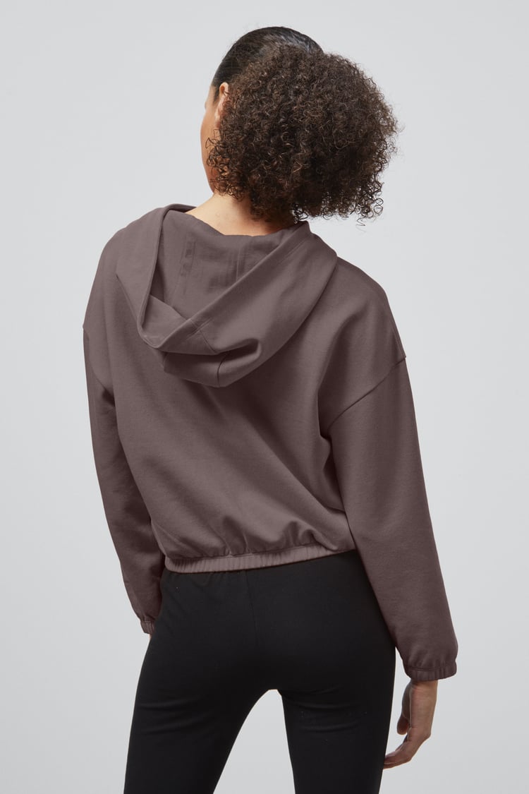 Jersey Hoodie With Elastic Waistband