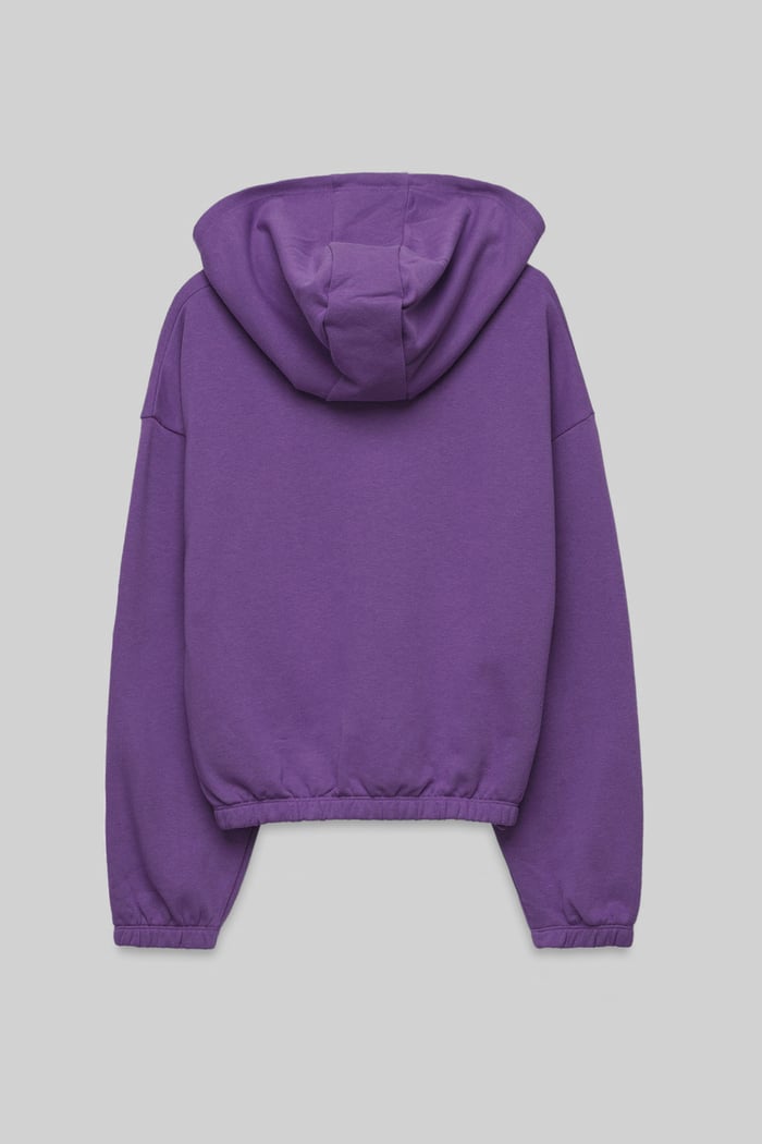 Jersey Hoodie With Elastic Waistband