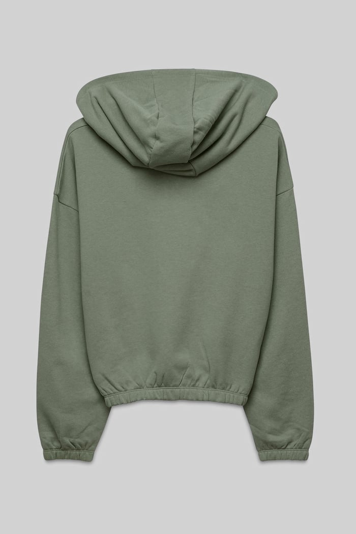 Jersey Hoodie With Elastic Waistband