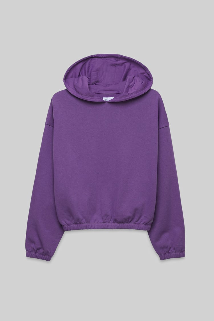Jersey Hoodie With Elastic Waistband