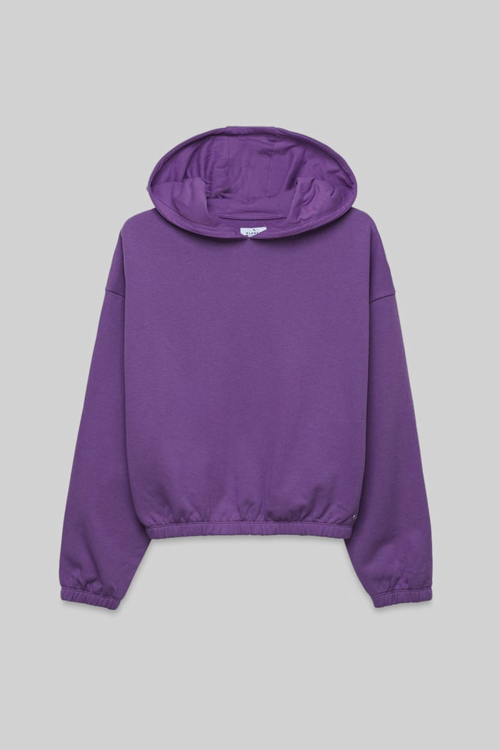 Jersey Hoodie With Elastic Waistband