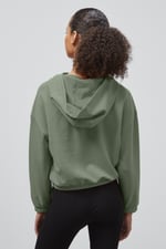 Jersey Hoodie With Elastic Waistband