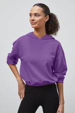 Jersey Hoodie With Elastic Waistband