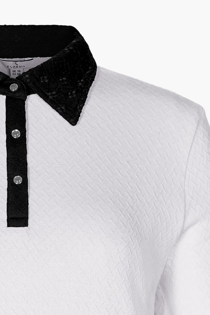 Laced Collar Design Jersey Tailored Shirt Dress