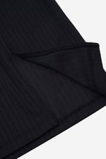 Button Front Ribbed Midi Skirt