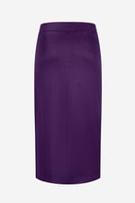 Button Front Ribbed Midi Skirt