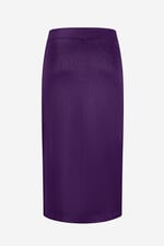 Button Front Ribbed Midi Skirt