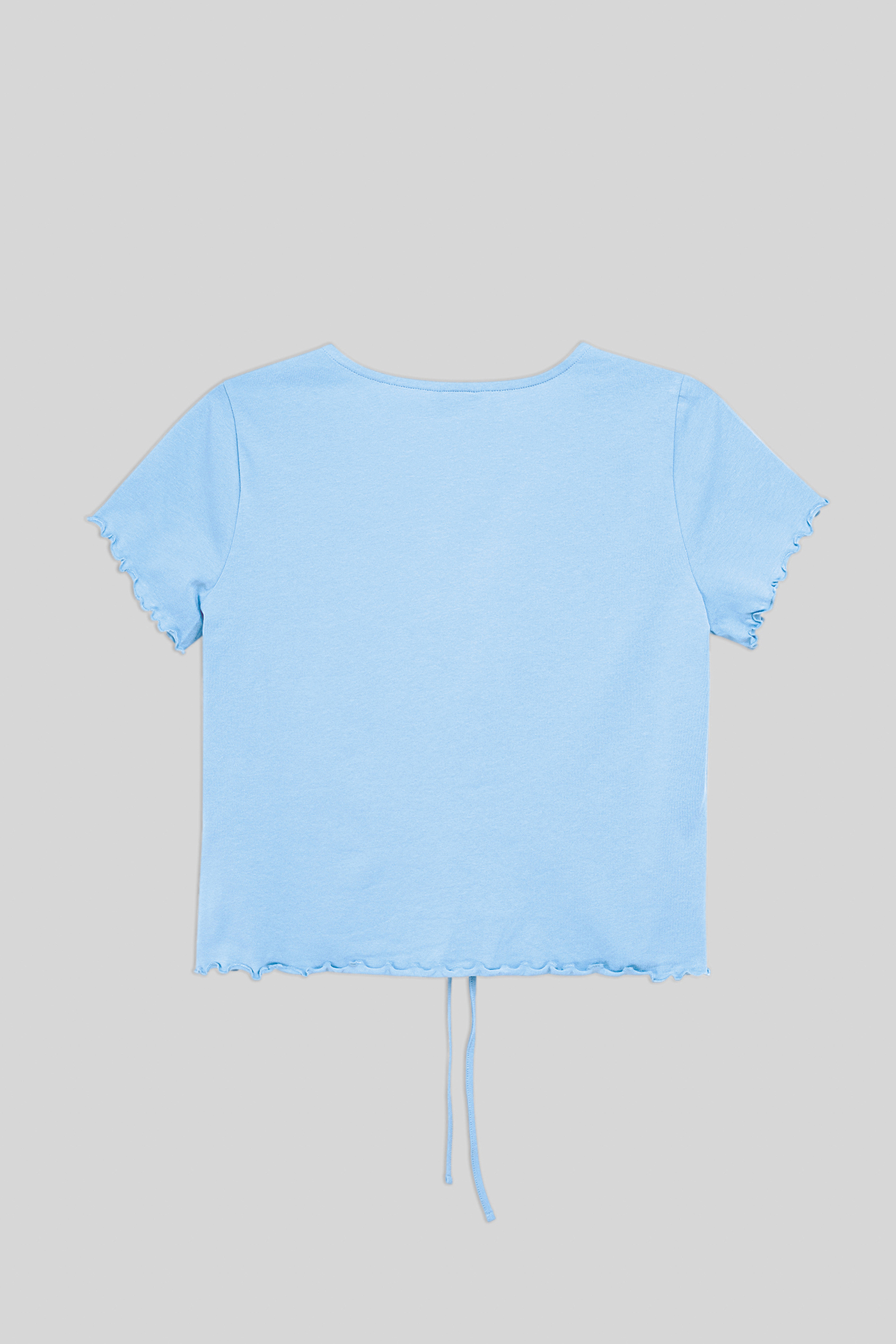 Lettuce Hem Tie Front T-Shirt