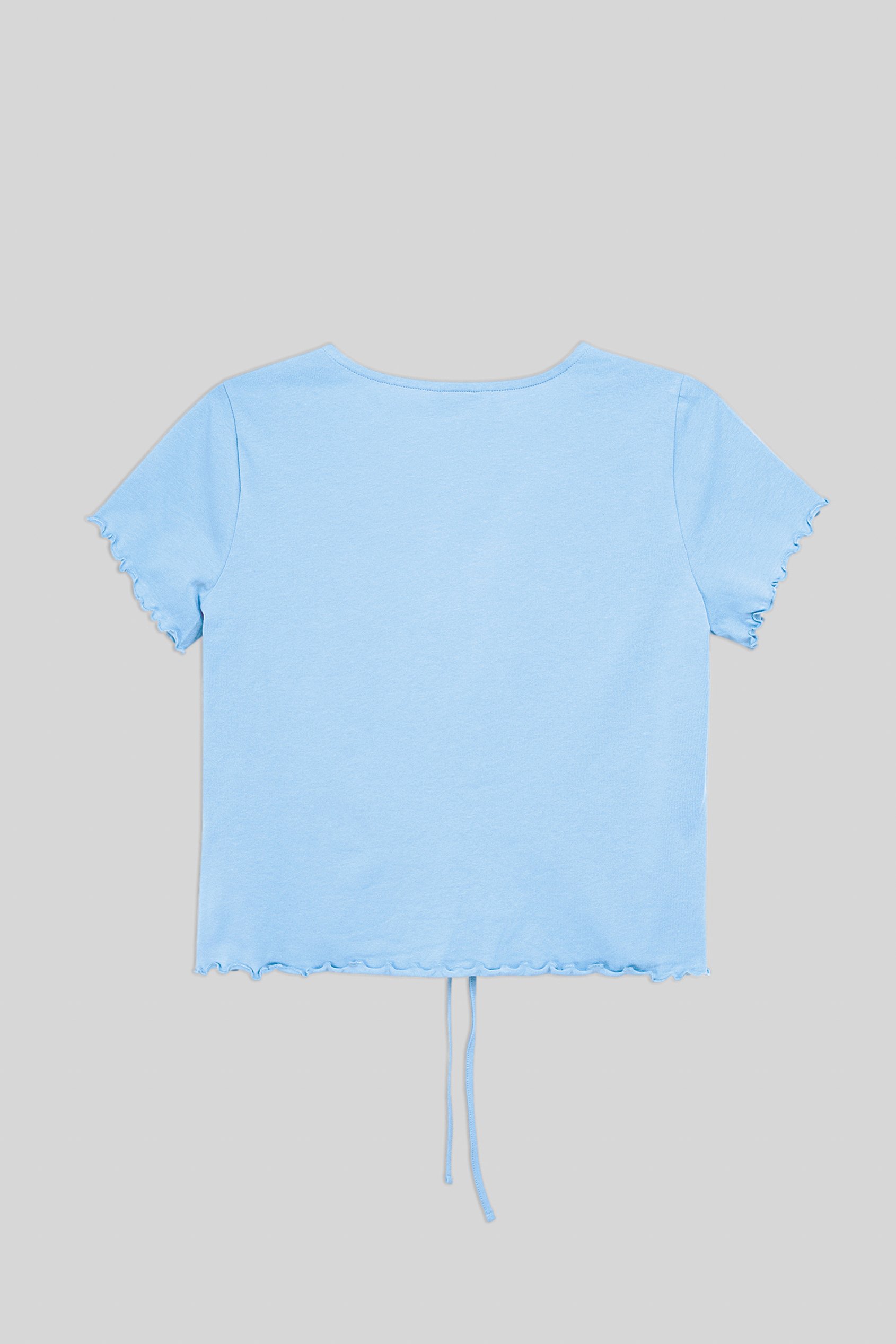 Lettuce Hem Tie Front T-Shirt