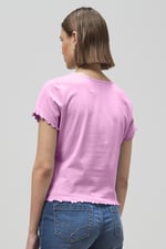 Lettuce Hem Tie Front T-Shirt