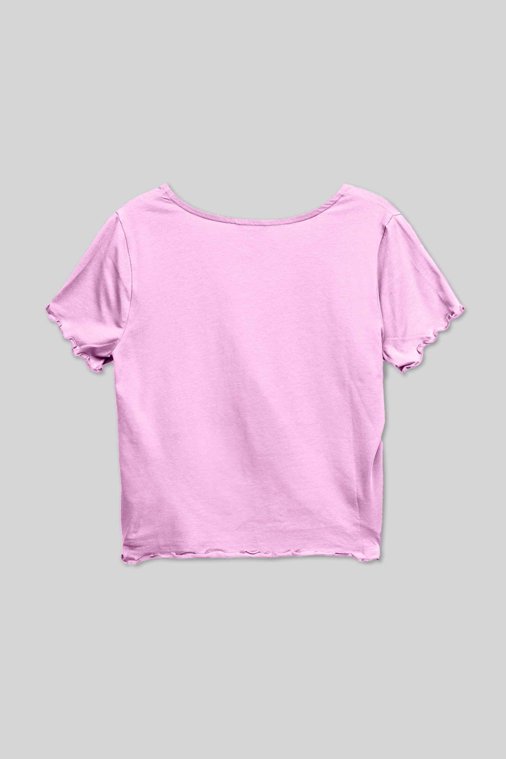 Lettuce Hem Tie Front T-Shirt