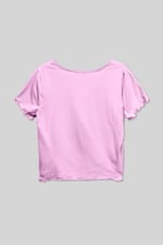 Lettuce Hem Tie Front T-Shirt