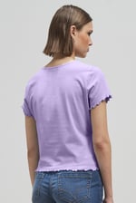 Lettuce Hem Tie Front T-Shirt