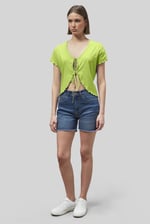 Lettuce Hem Tie Front T-Shirt