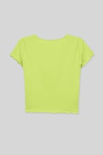 Lettuce Hem Tie Front T-Shirt