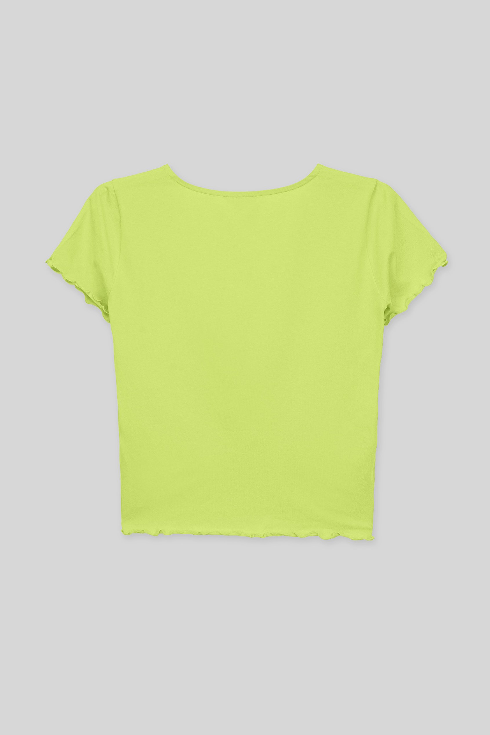 Lettuce Hem Tie Front T-Shirt
