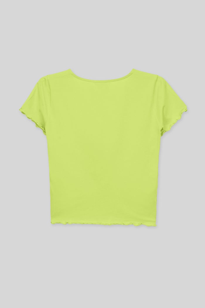 Lettuce Hem Tie Front T-Shirt