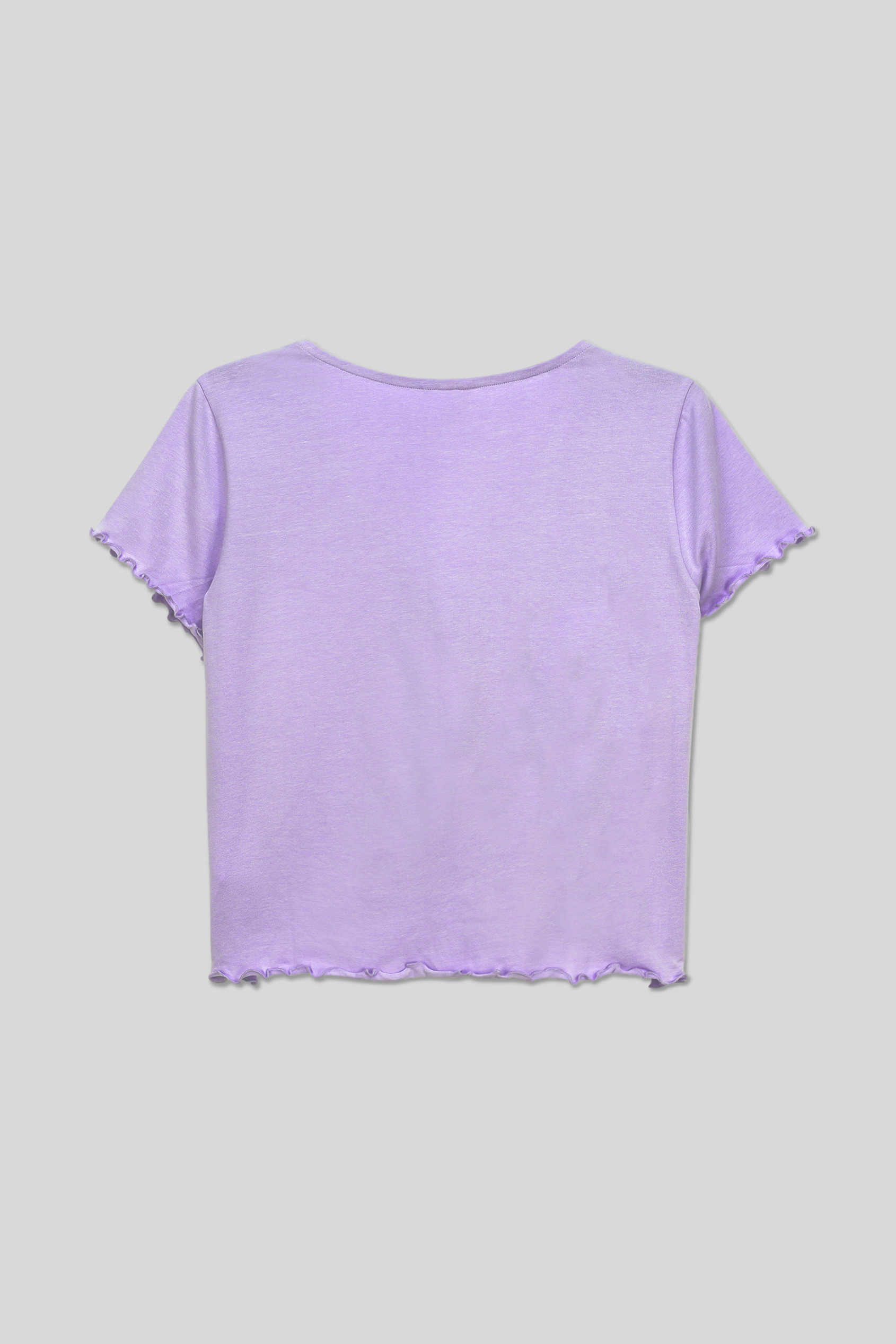 Lettuce Hem Tie Front T-Shirt