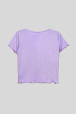 Lettuce Hem Tie Front T-Shirt