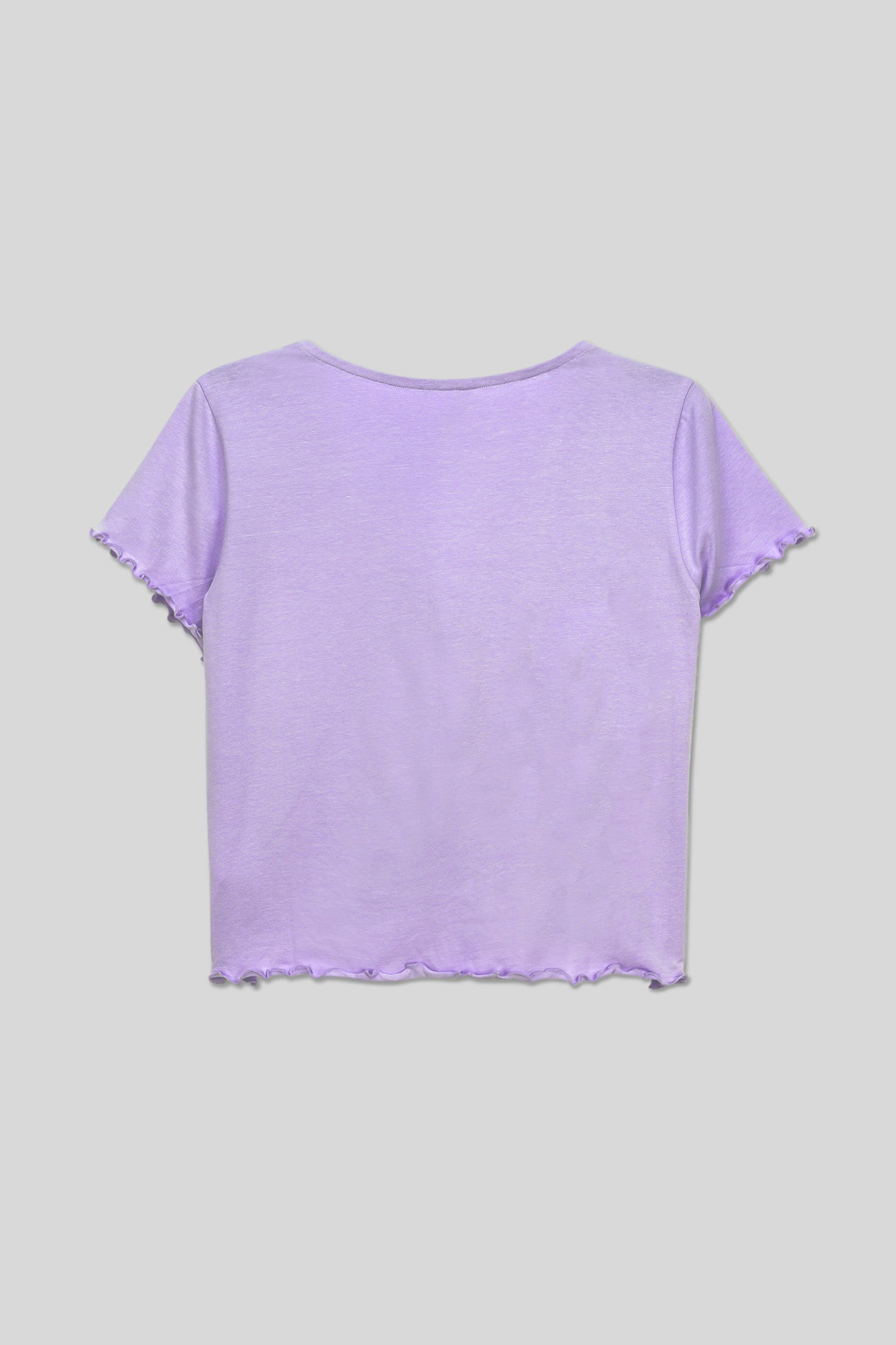 Lettuce Hem Tie Front T-Shirt