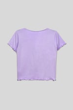 Lettuce Hem Tie Front T-Shirt