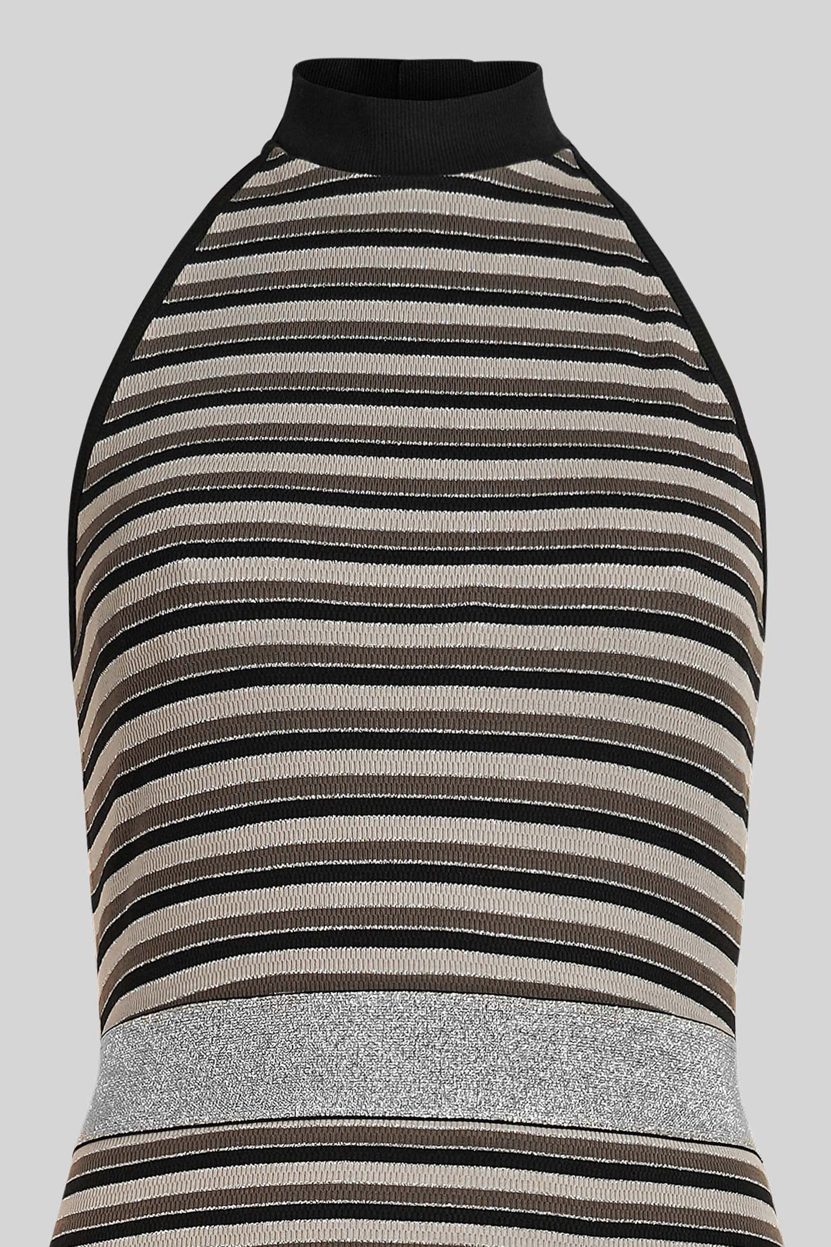 Halter Neck Open Back Rib Long Dress