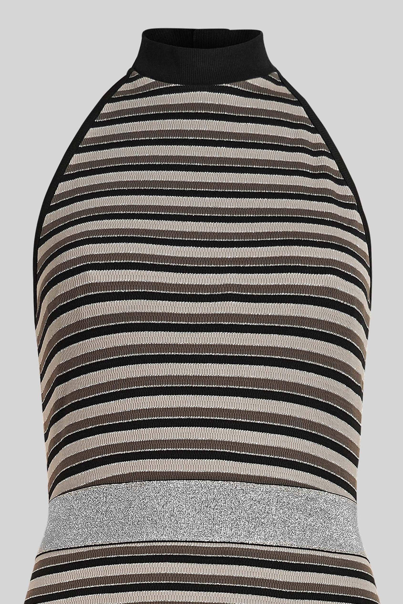 Halter Neck Open Back Rib Long Dress